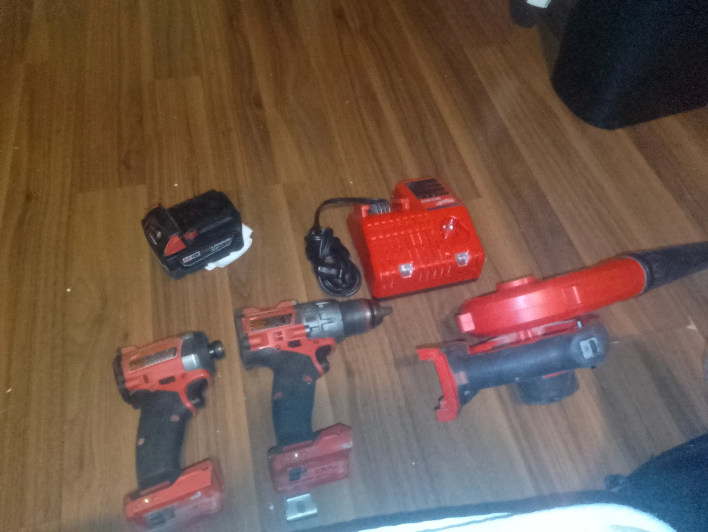 Milwaukee M18 Cordless Drill, Impact Driver, and Blower Set