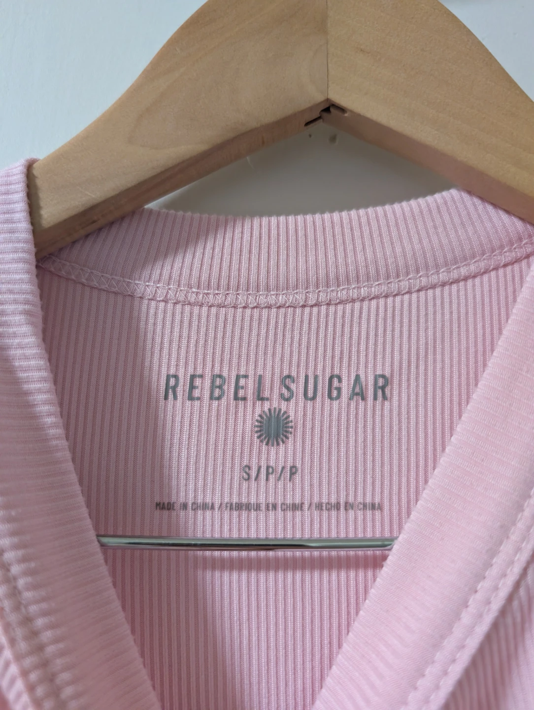 Rebel Sugar Pink Ribbed Tank Top - Size S - photo 2