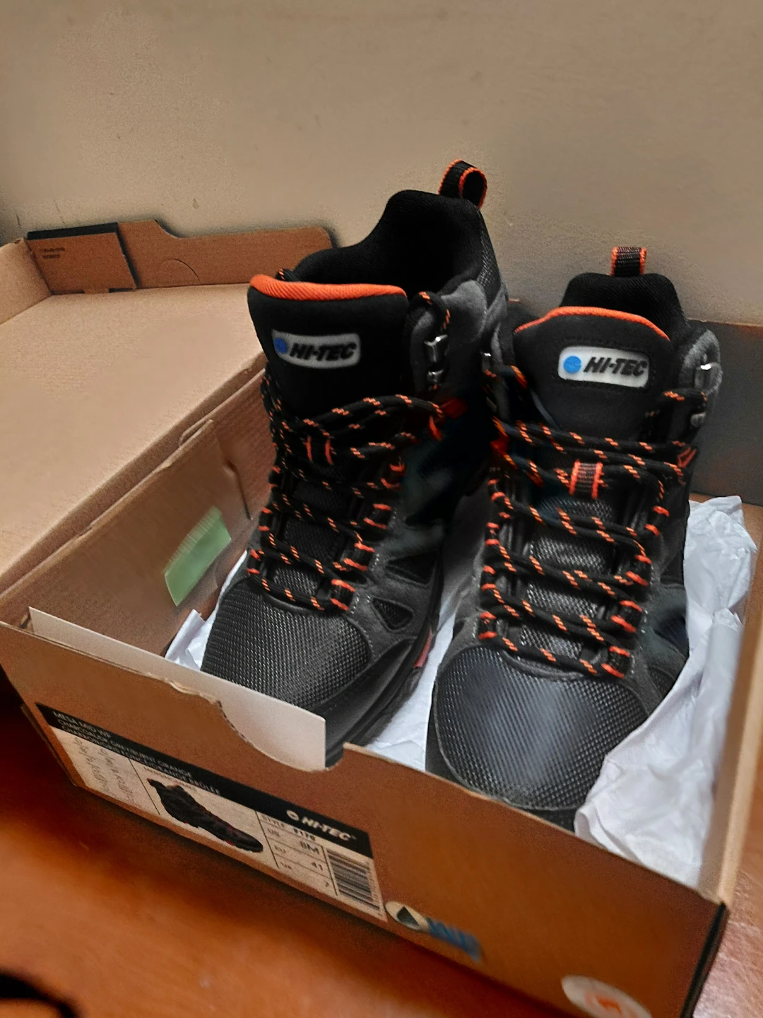 Hi-Tec Mesa Mid WP Hiking Boots - Charcoal/Grey/Burnt Orange