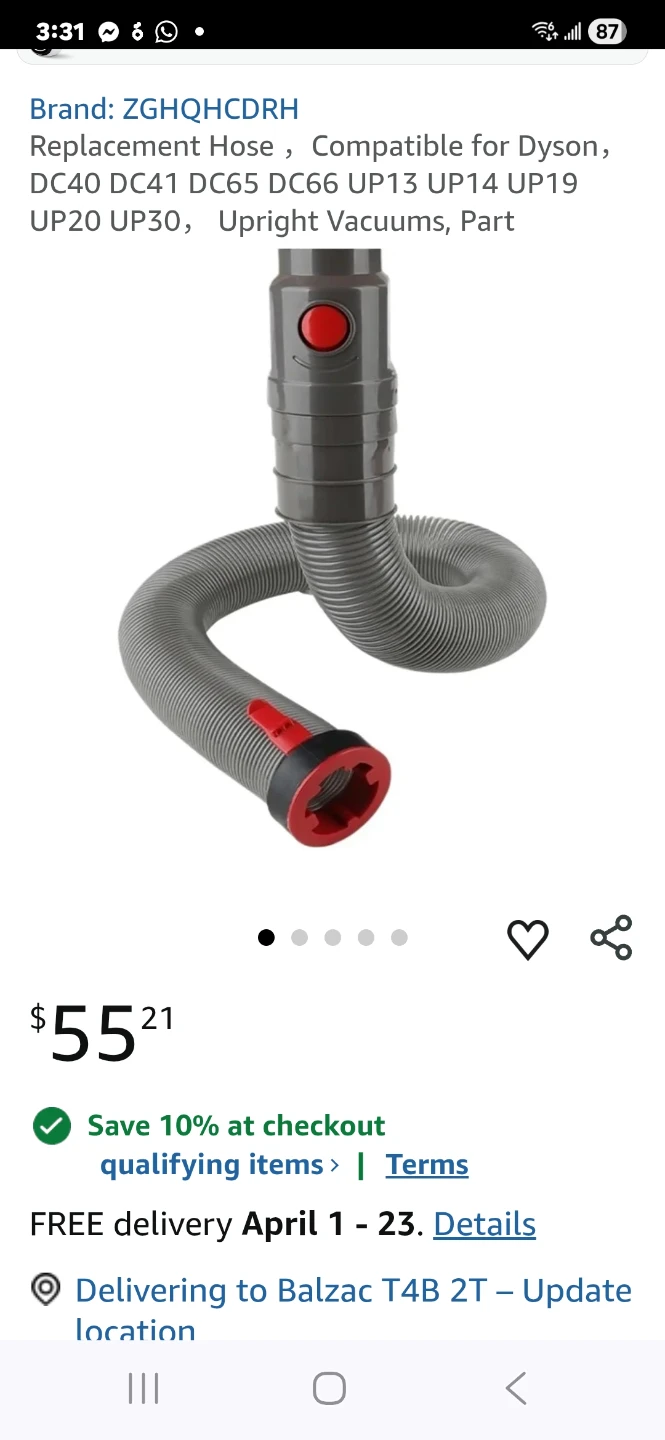 Vacuum Cleaner Extension Hose
