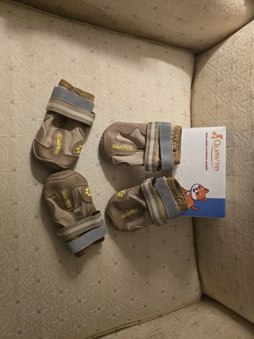QUMYPETS Dog Boots Size 3 - Set of 4