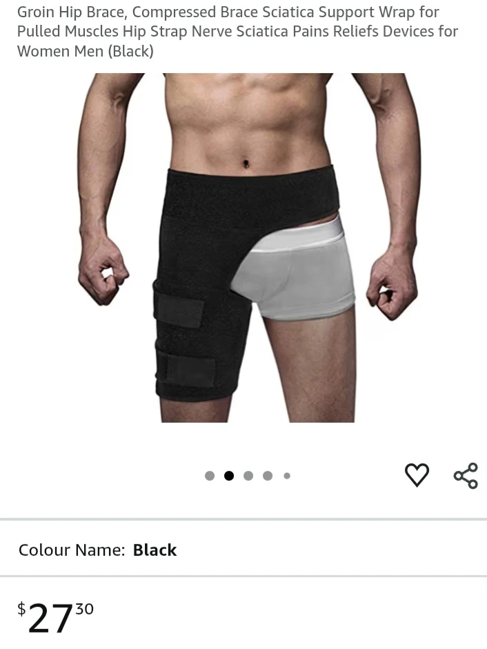 NEW!   Adjustable Groin Hip Brace - Black 🧡 - photo 2