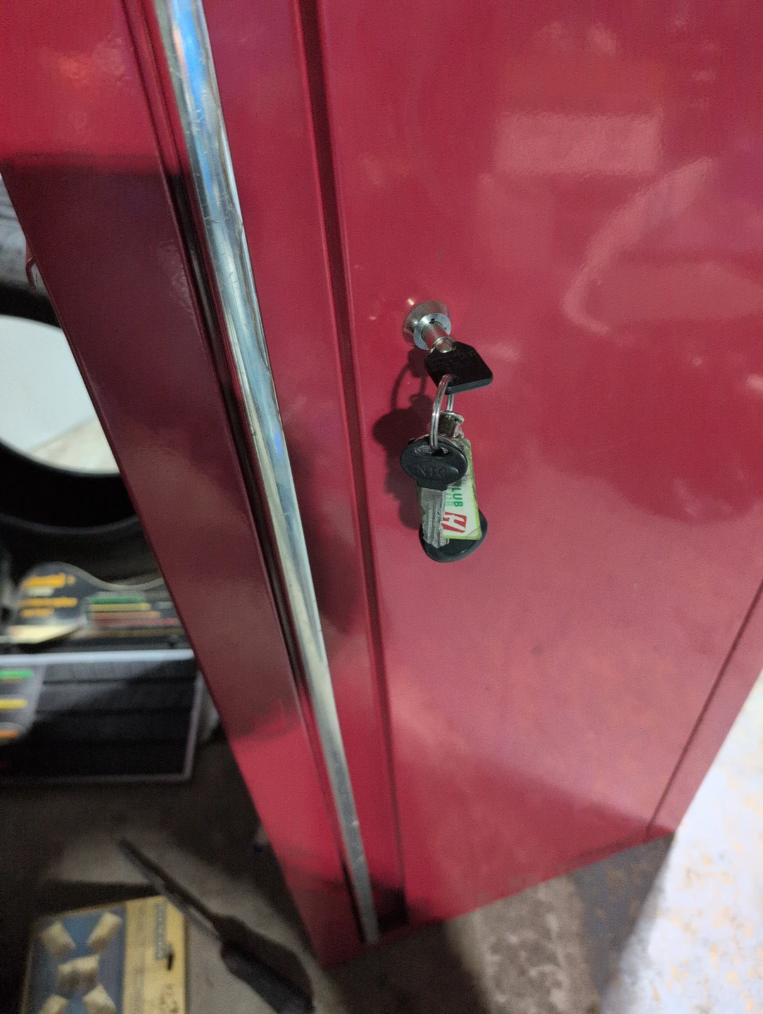 Homak Red Metal Storage Cabinet with Lock - photo 2