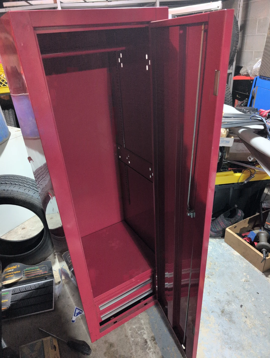 Homak Red Metal Storage Cabinet with Lock - photo 3