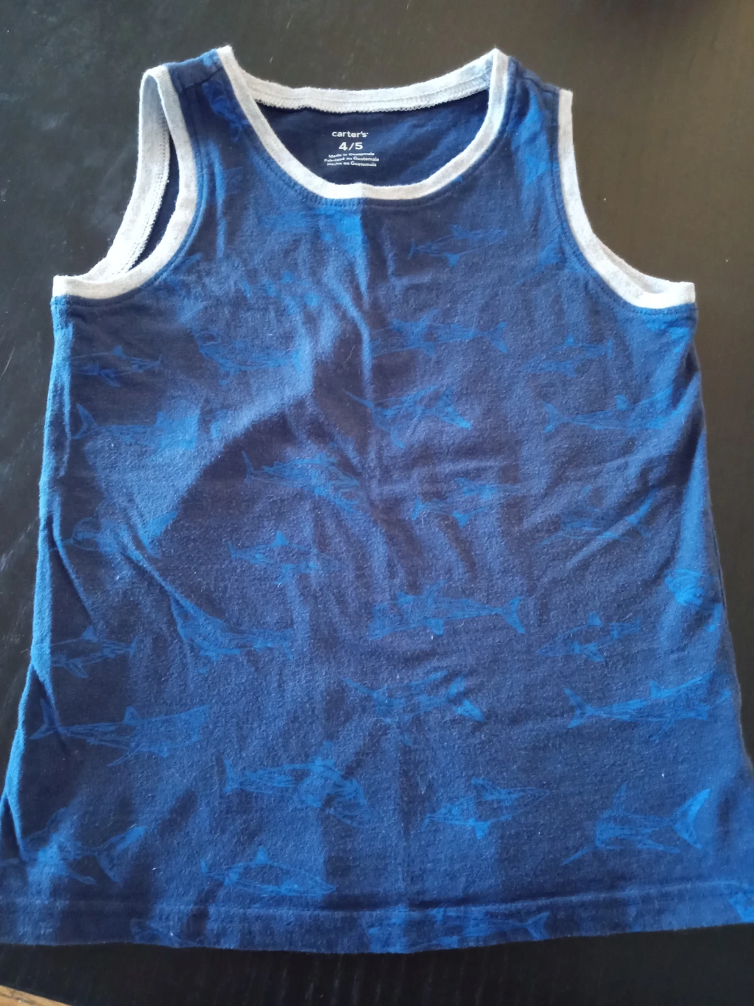 🥕Carter's Blue Shark Print Tank Top Size 4/5
