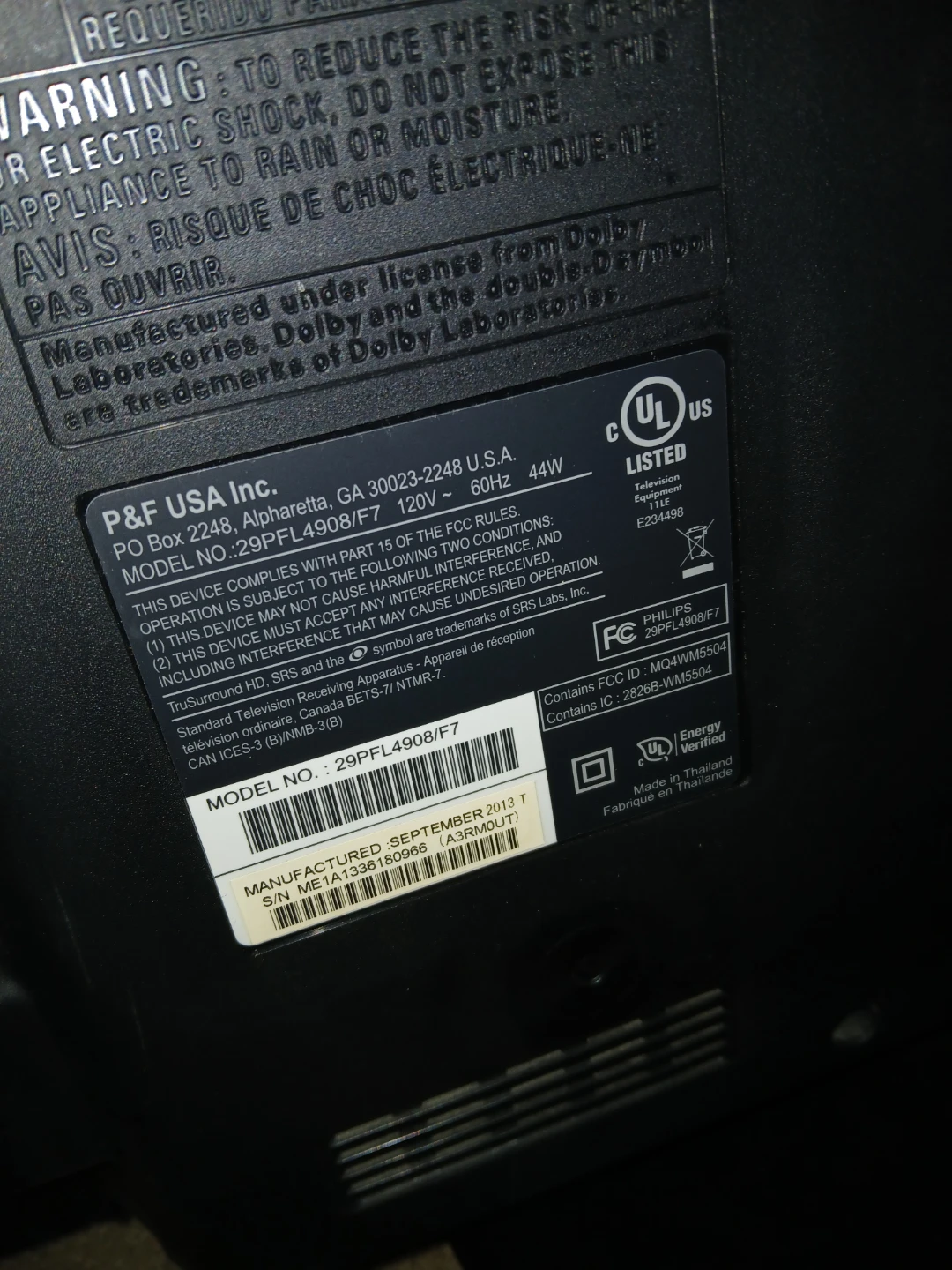 28 inch television (TV / computer monitor?) From Philips - photo 5