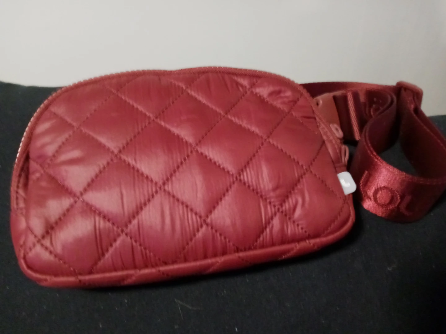 Lole Burgundy Quilted Belt/ Crossbody Bag