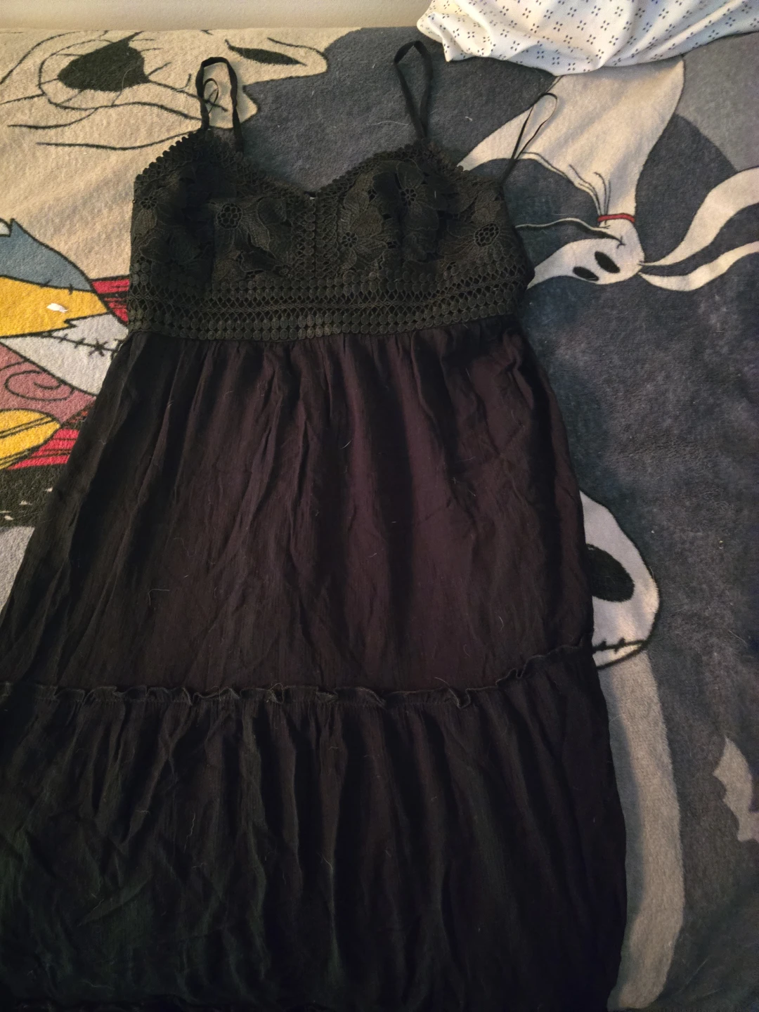 Black Crochet Maxi Dress