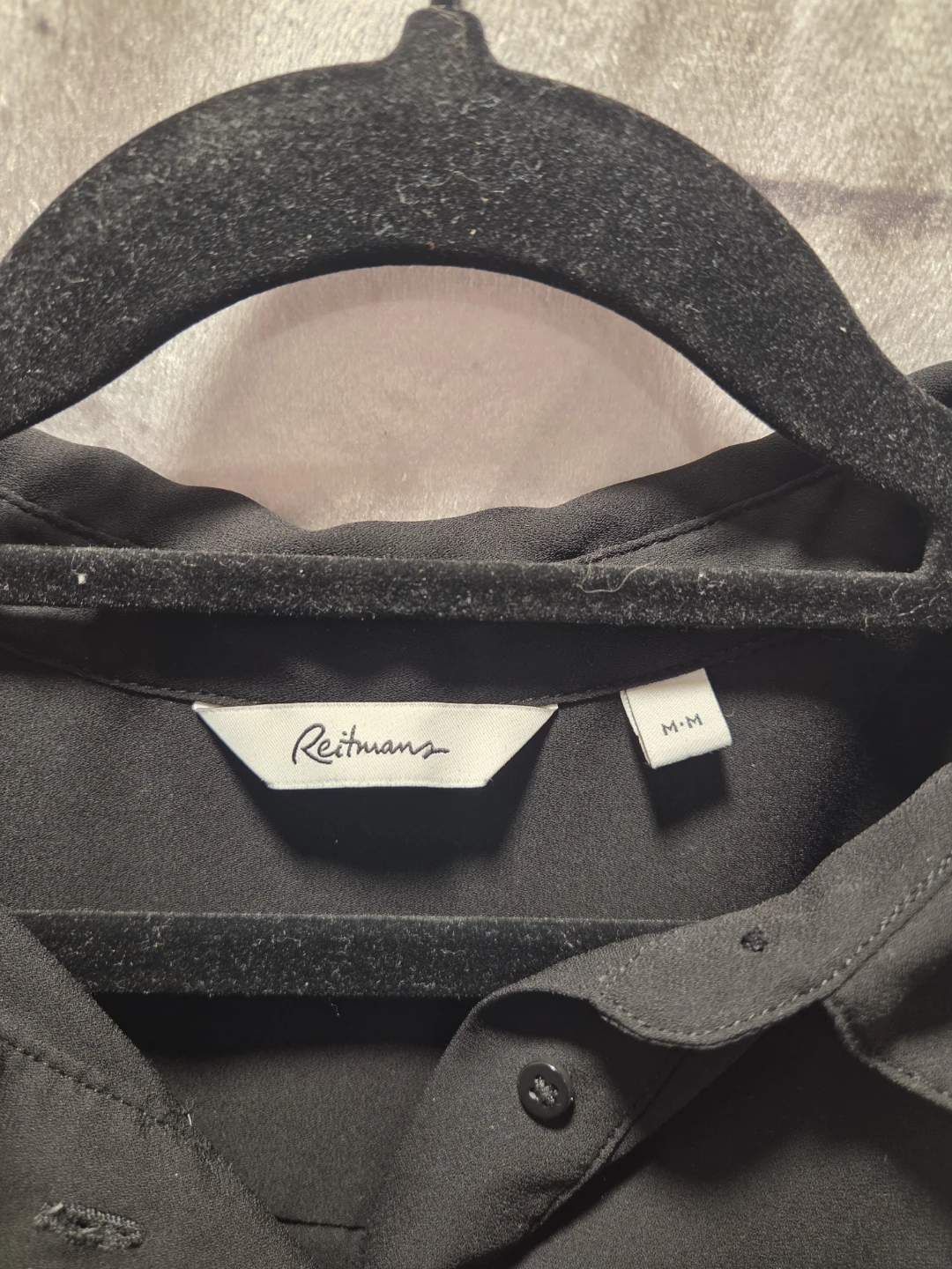 Reitmans Black Collared Shirt Dress - M - photo 2