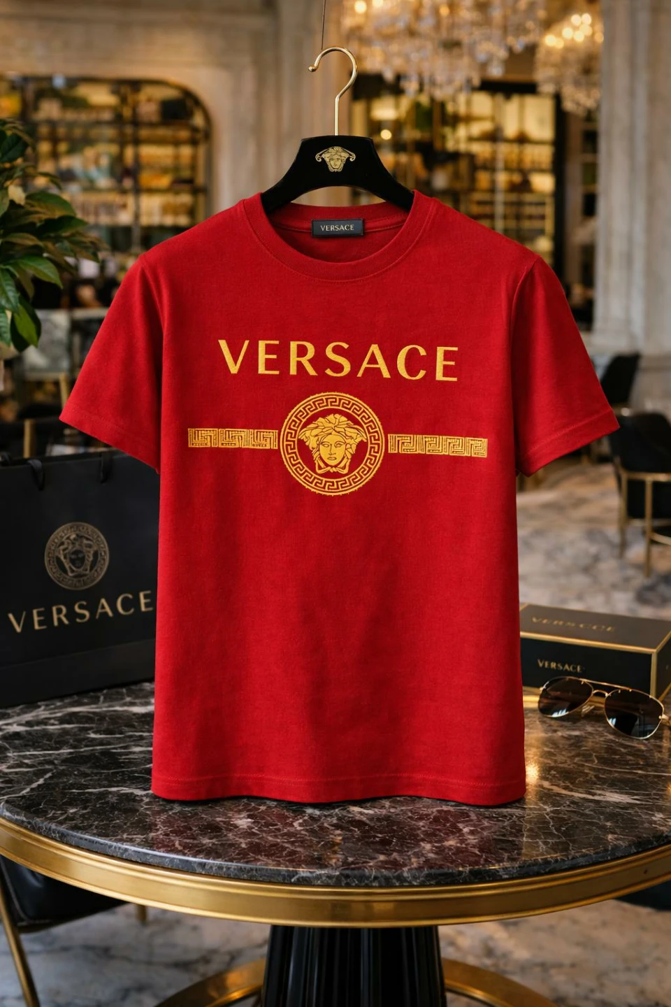 Versace Medusa Logo T-Shirt Yellow - photo 4
