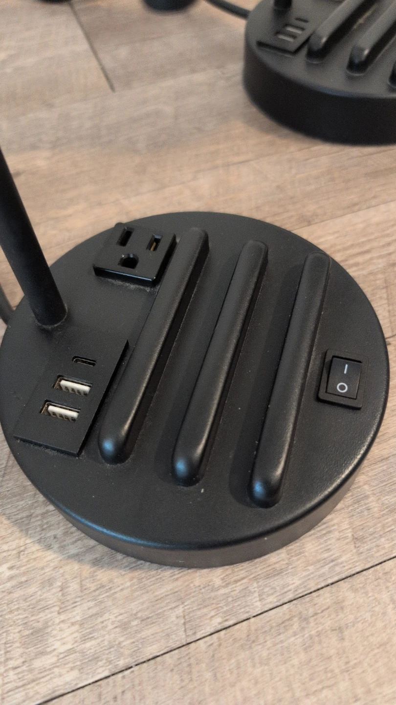 Pair of Bedside Lamps with USB Ports - photo 2
