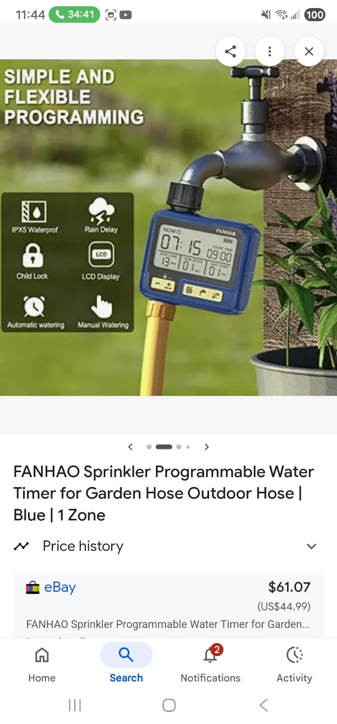 FANHAO Programmable Water Timer Blue | 1 Zone - photo 4
