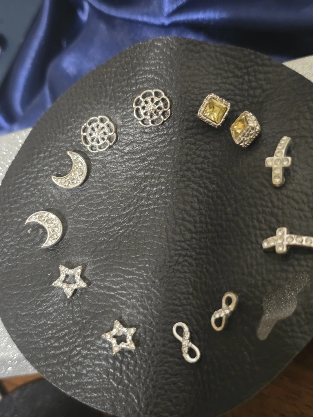 Assorted Charm Stud Earrings - Moon, Star, Cross, Infinity - photo 4