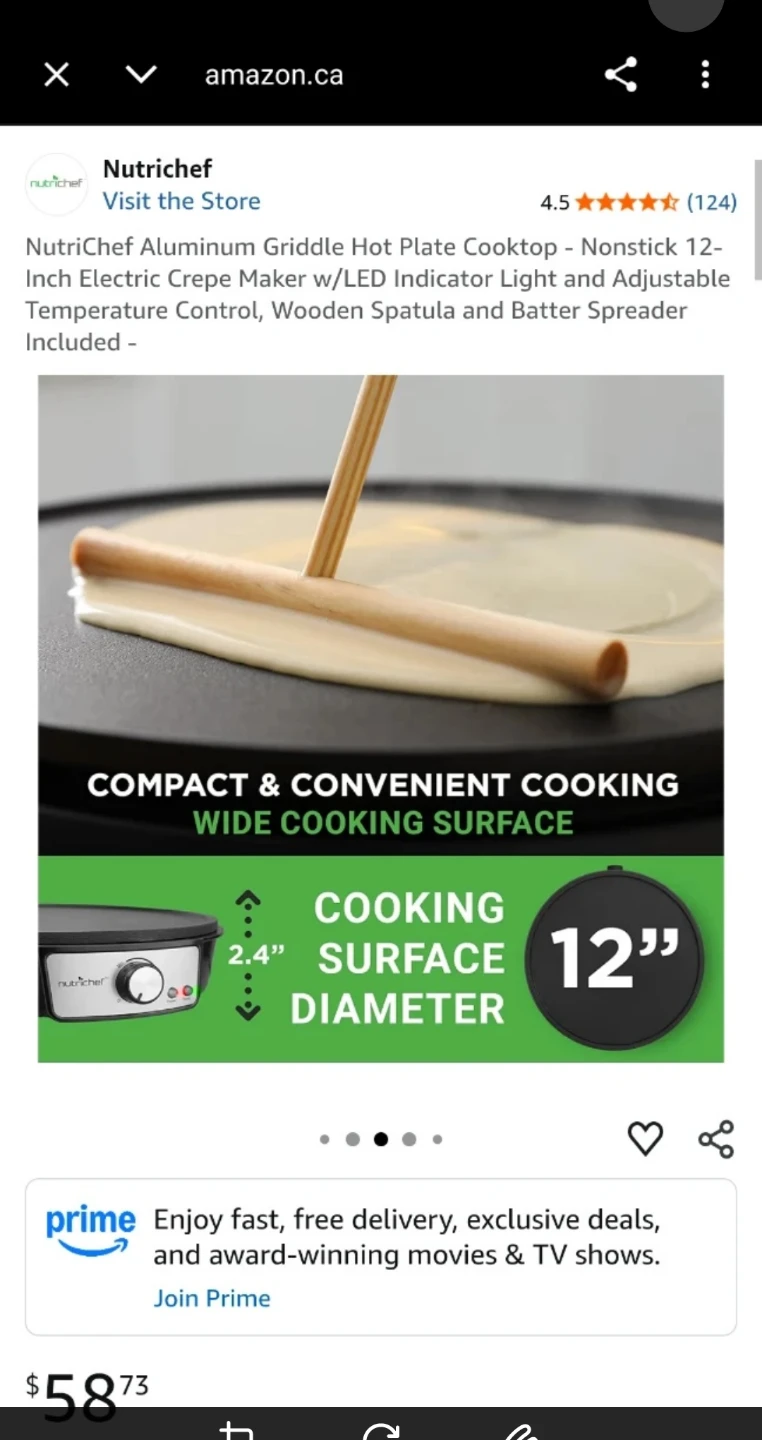 (NEW) NutriChef Electric Crepe Maker 12-inch - photo 4