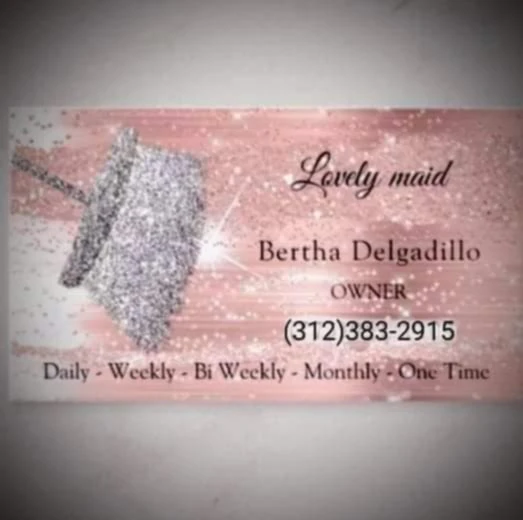 Lovely Maid Cleaning Service Business Card