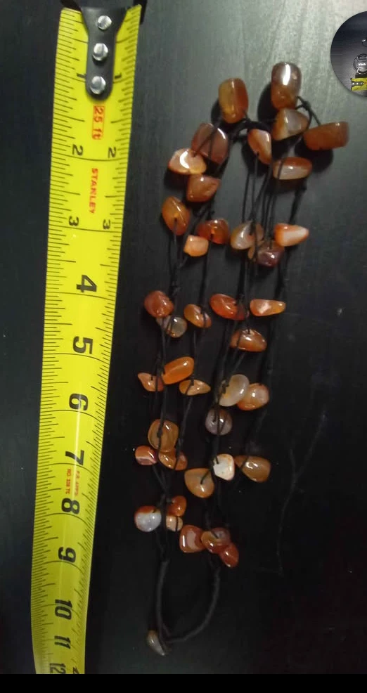 Brown and Orange Gemstone Beaded Necklace - photo 5