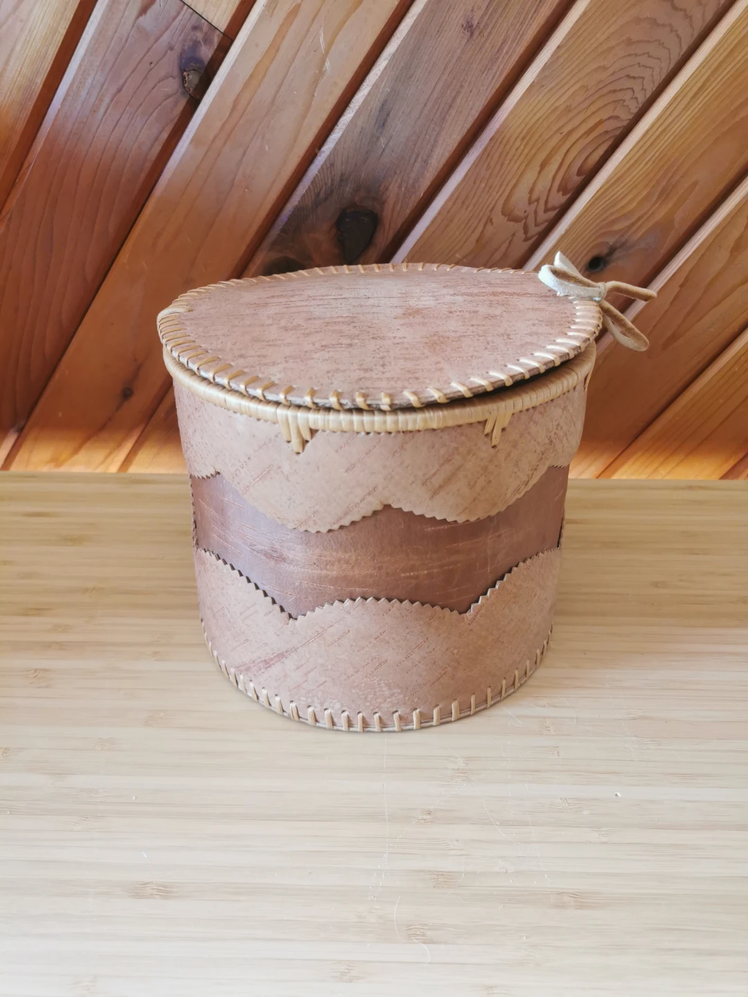 Handcrafted Birch Bark Basket