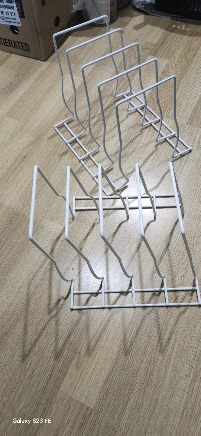 SET White Metal Pot Lid heve duty Organizer Rack - photo 2