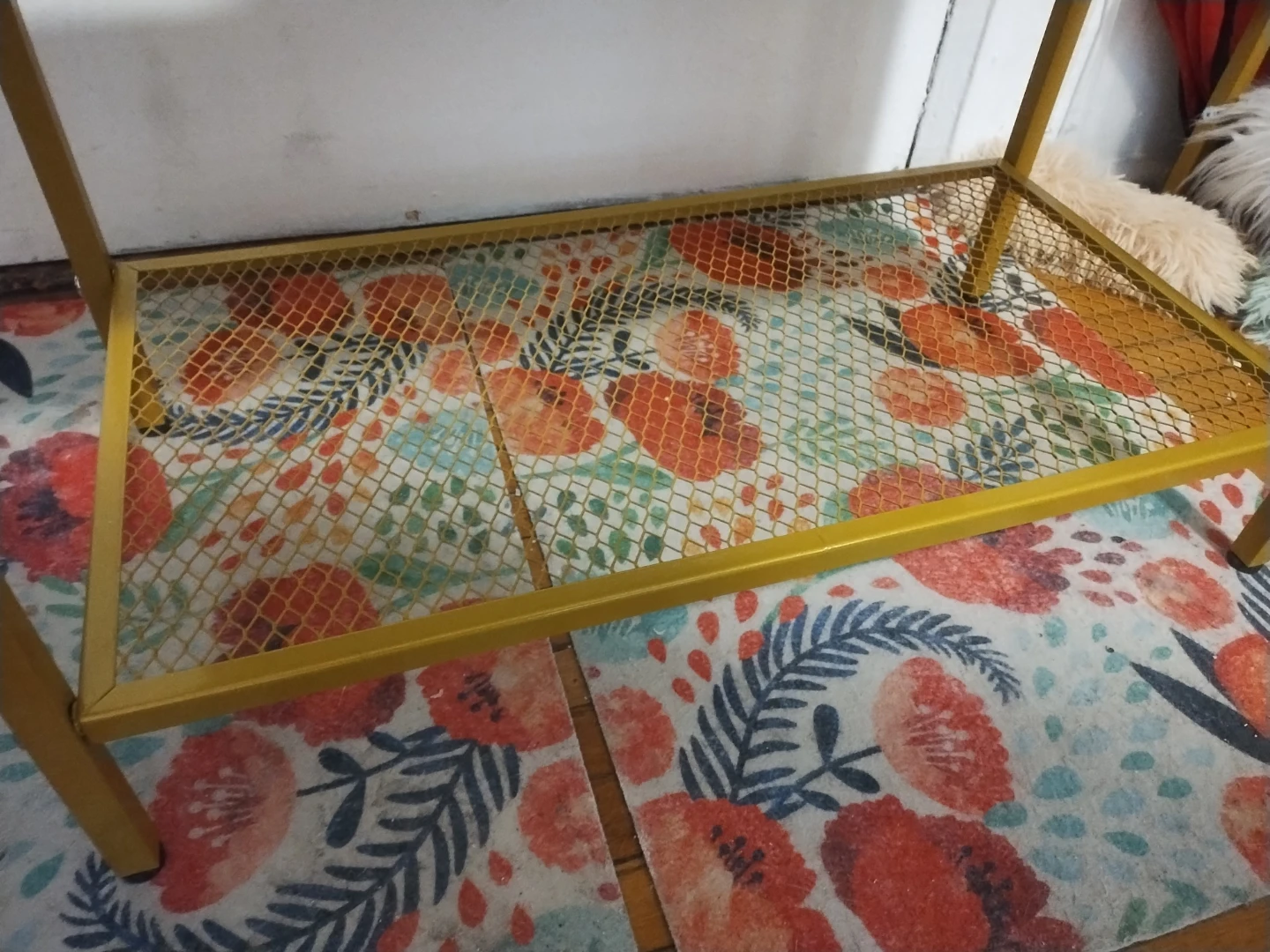 WOLAWU Gold Side Table with Marble Top - photo 2