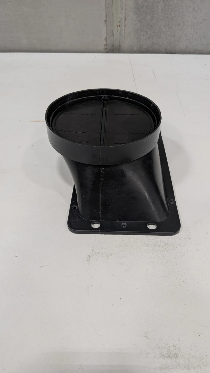 Black Plastic Air Vent Flange