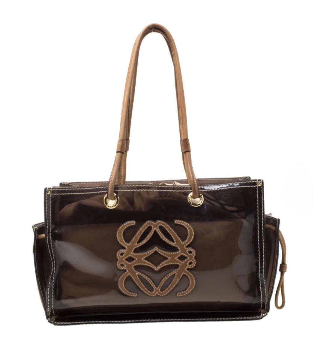 Loewe Pvc Brown Tote Bag