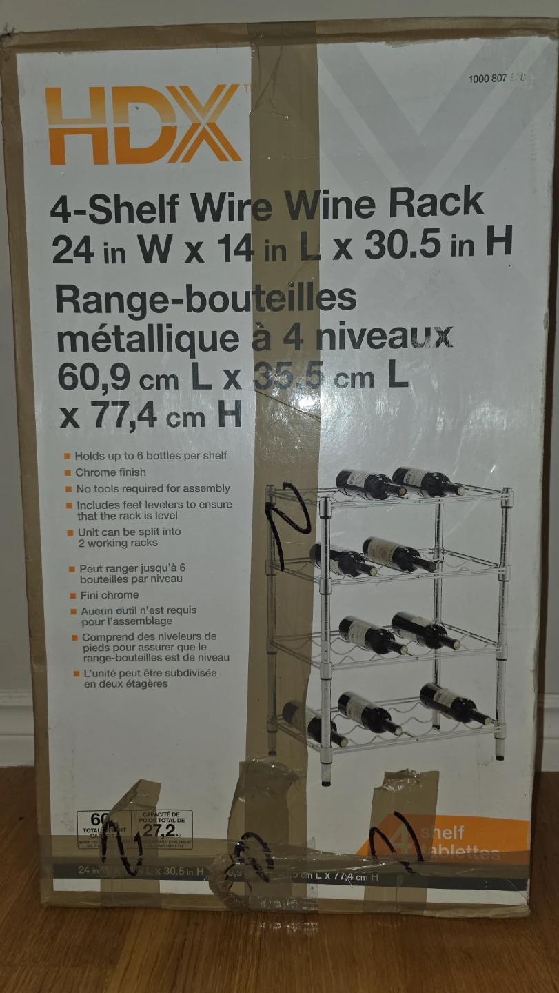 HDX 4-Shelf Wire Wine Rack