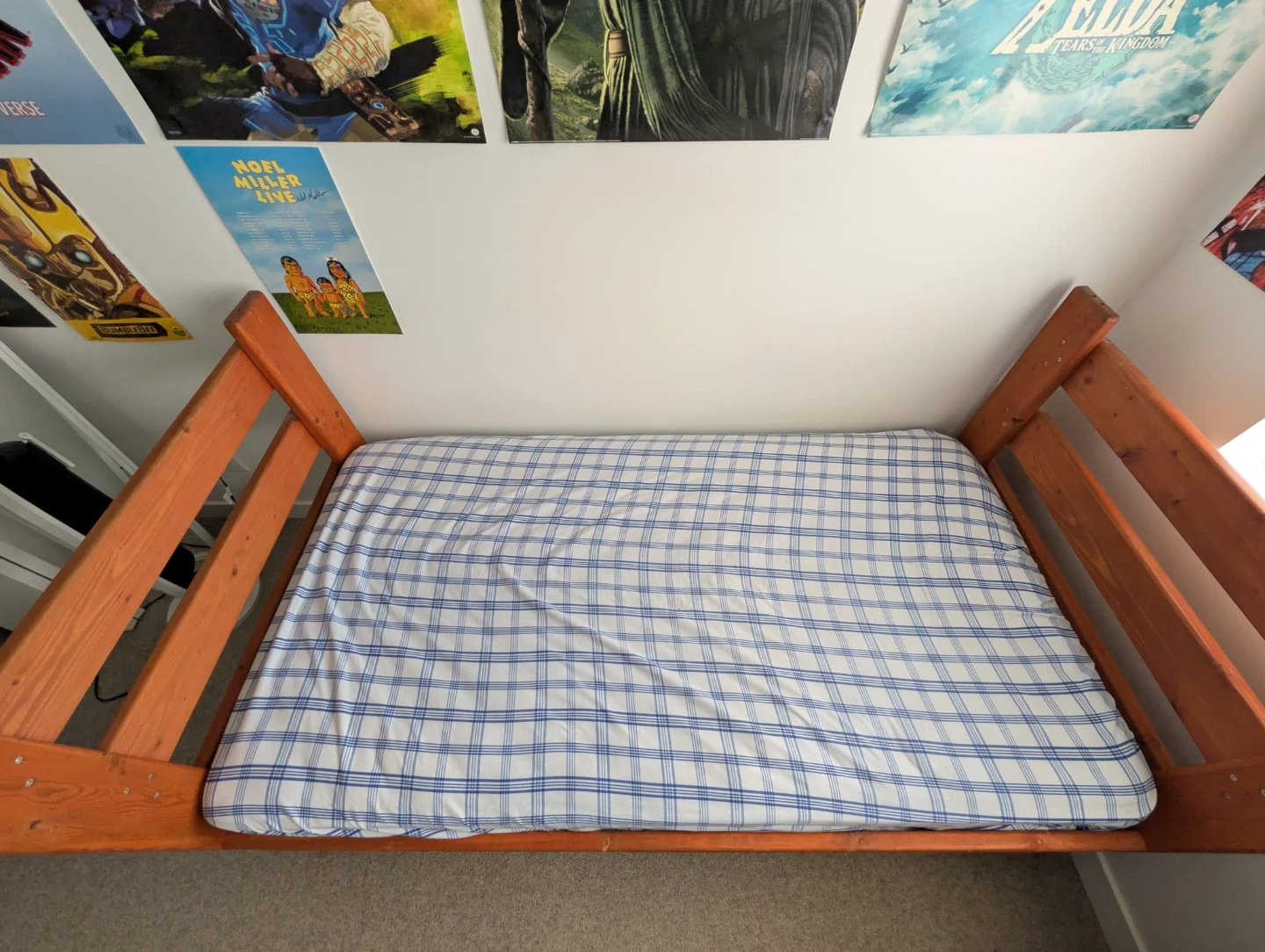 Wooden Twin Bed with mattress