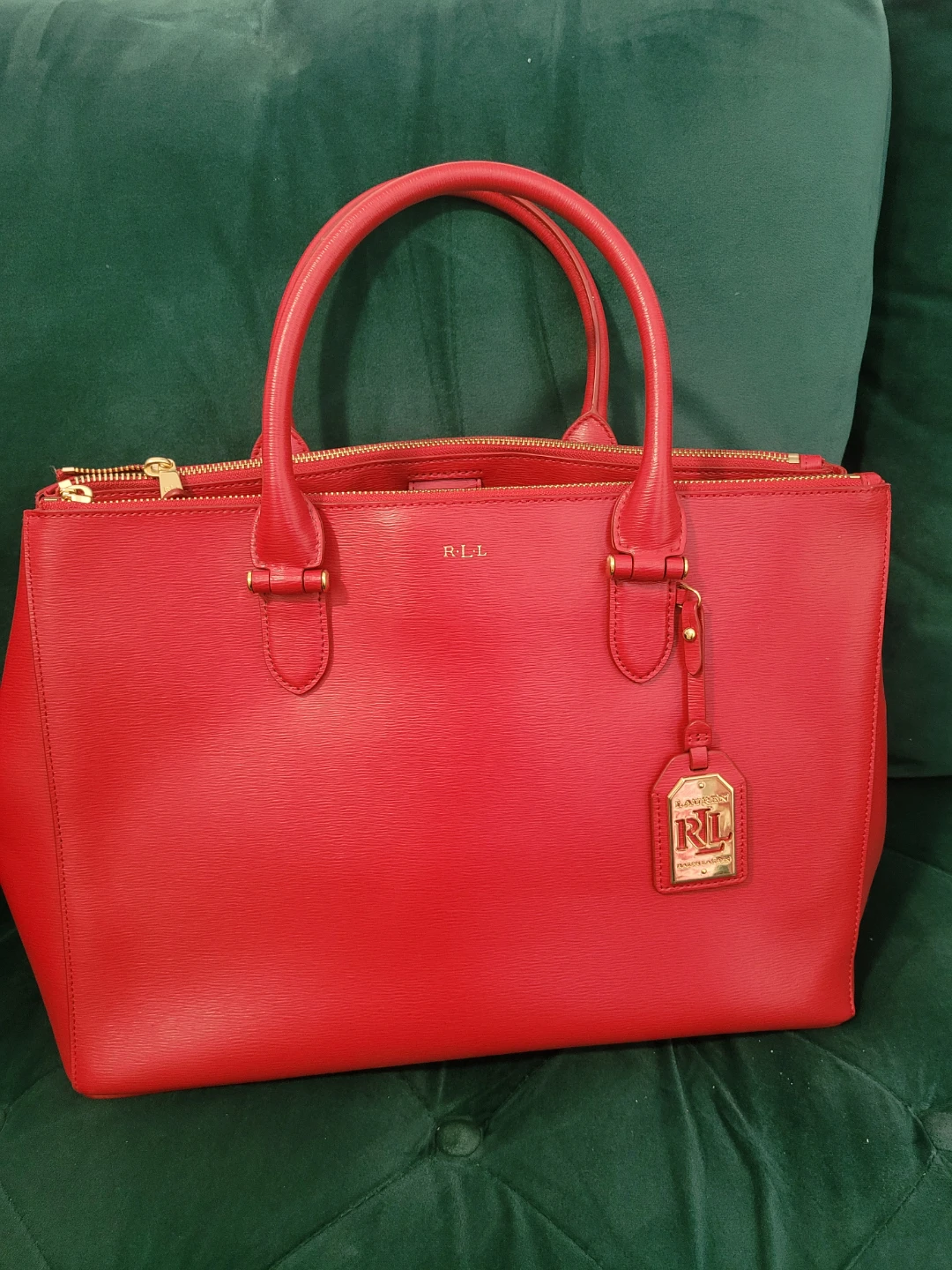 Lauren Ralph Lauren Red Leather Tote Bag - photo 2