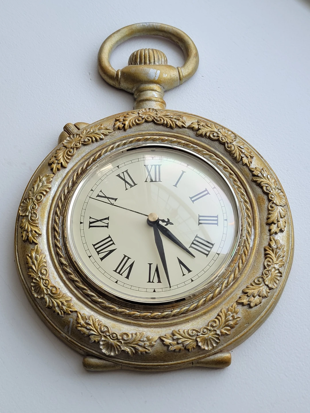 Vintage Style Gold Pocket Watch Wall Clock