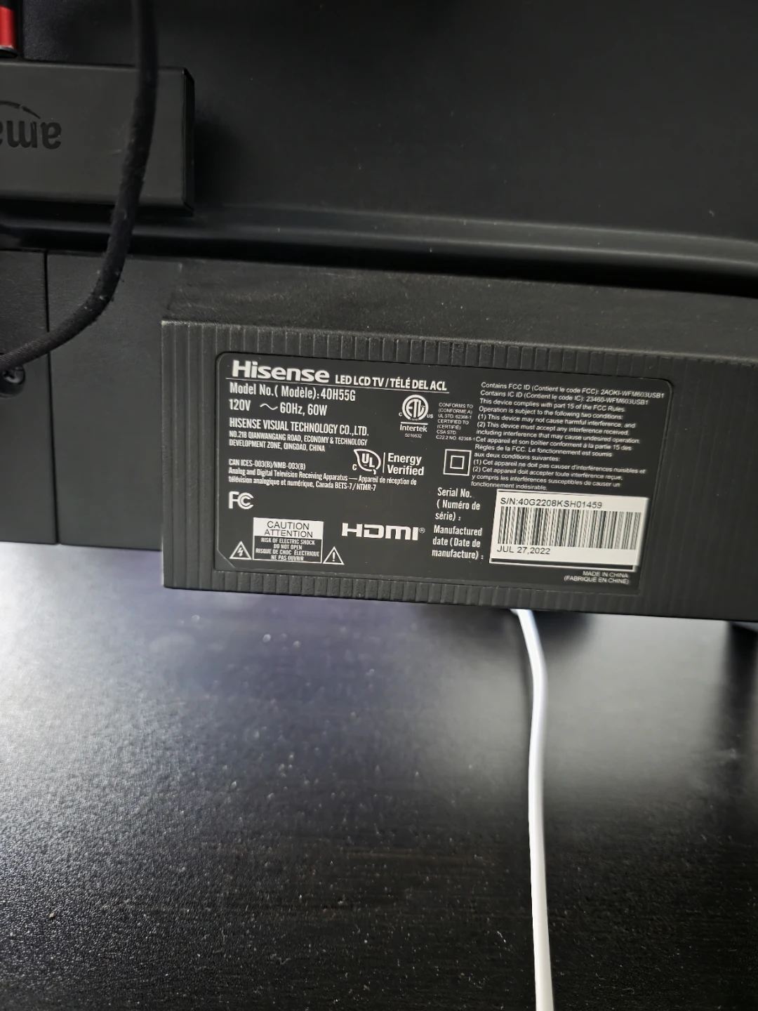 Hisense 40" LED smart TV with stand and fire stick 4K Plus - photo 2