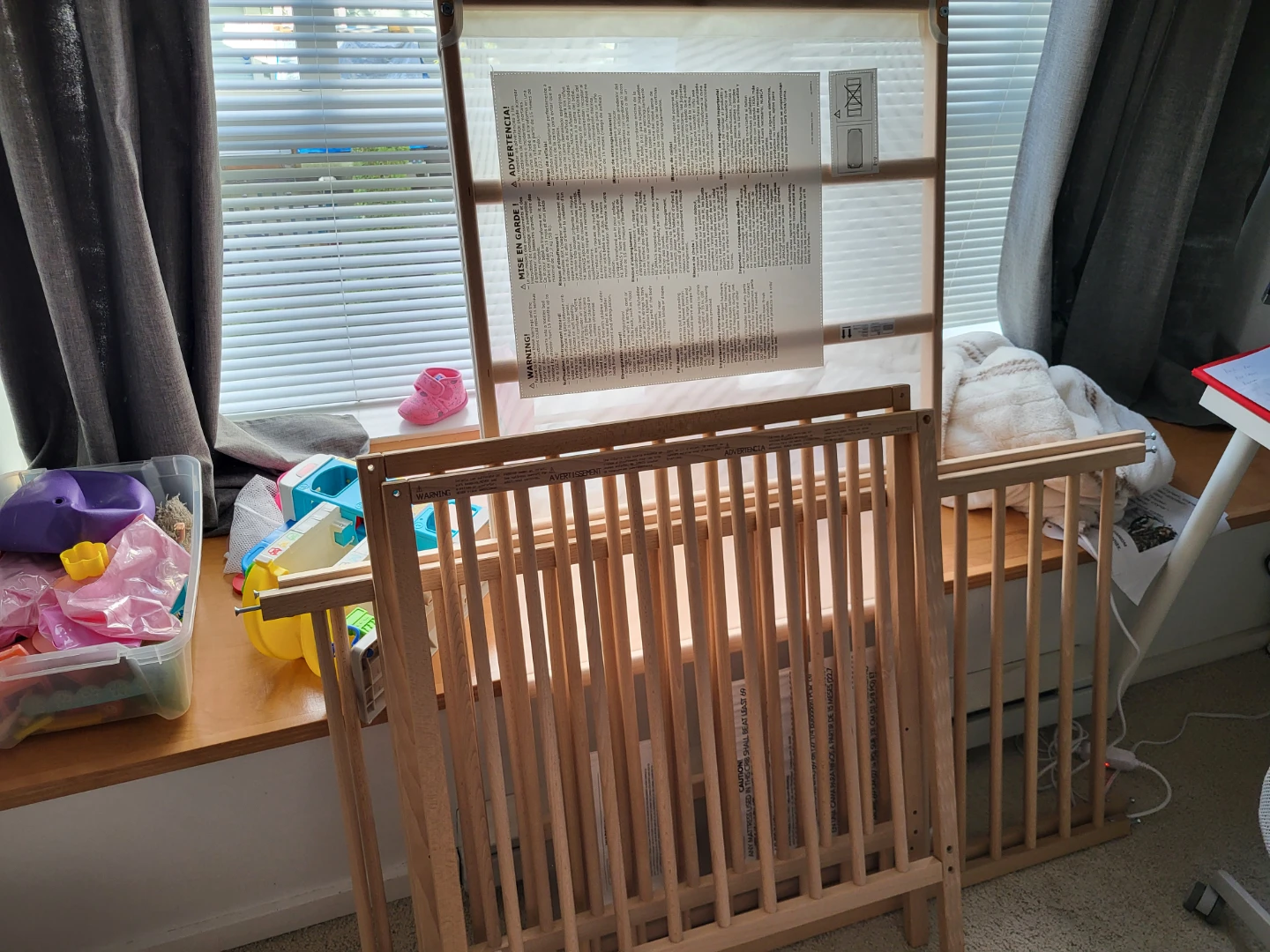 IKEA SNIGLAR Crib, Beech with MATTREES - photo 2