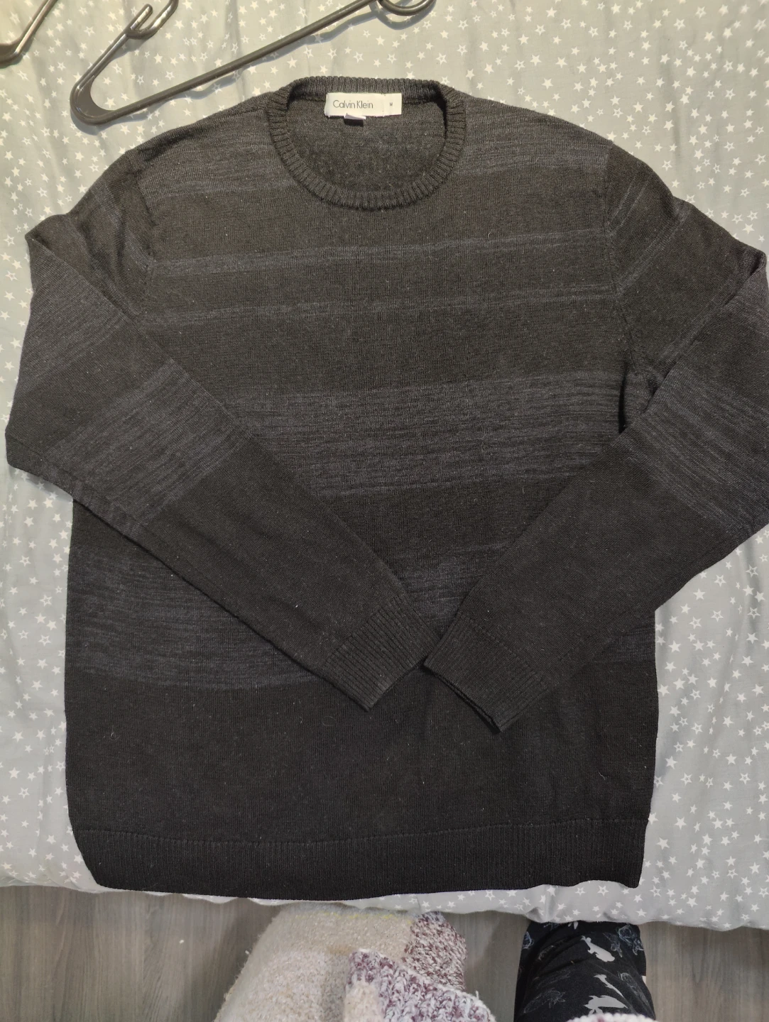 Calvin Klein Men's Sweater - Charcoal Grey - Size M