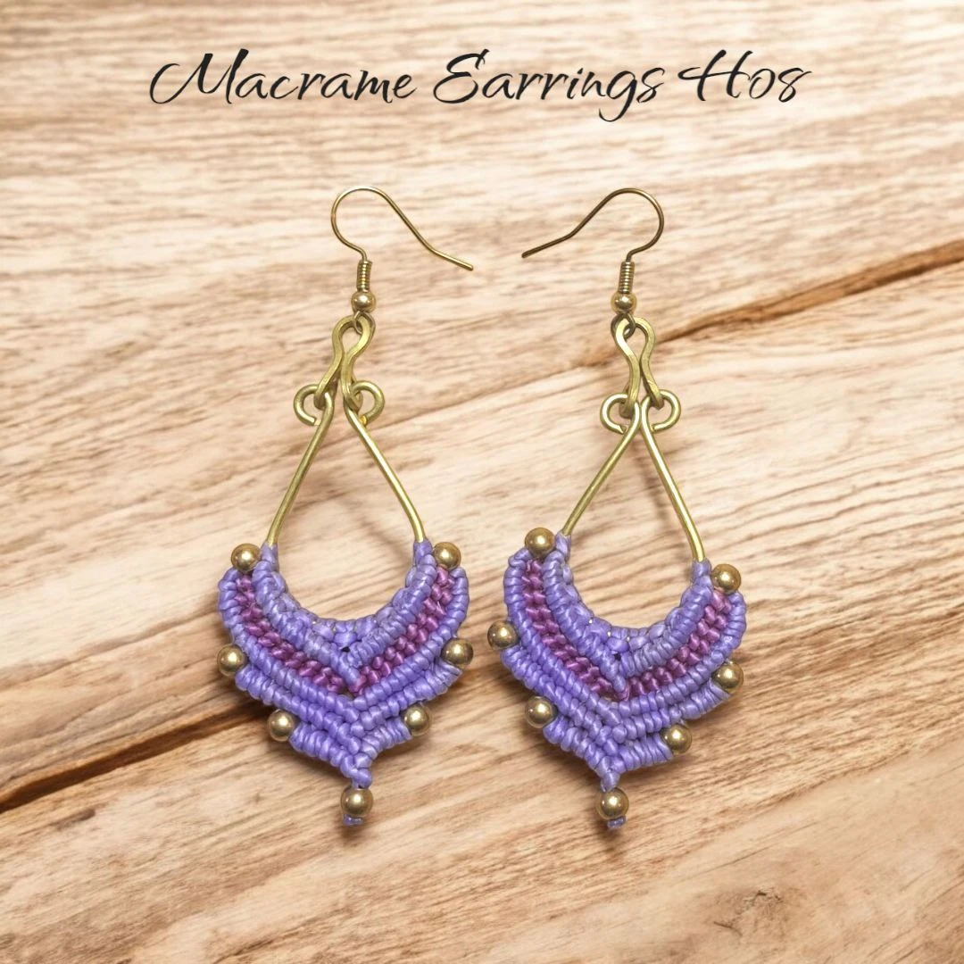 Macrame Earrings  Ho8🏆