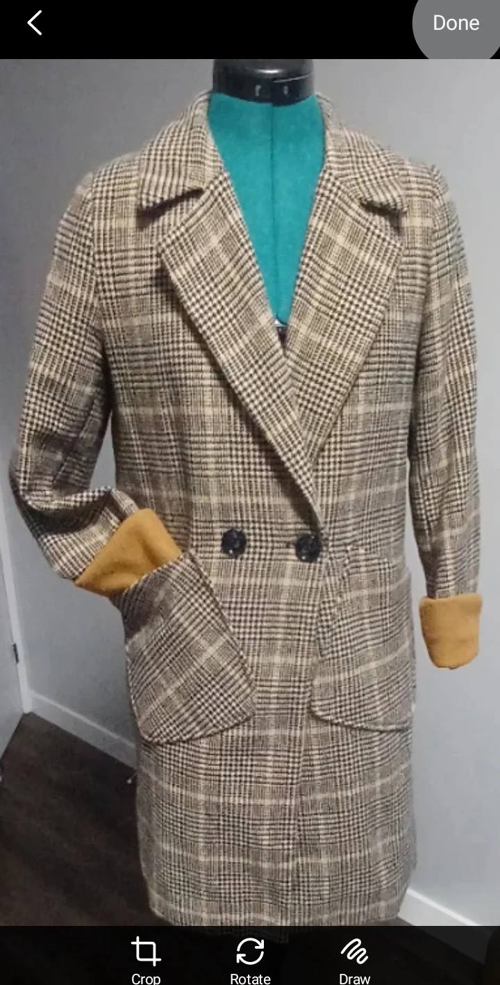 Plaid Double-Breasted Blazer