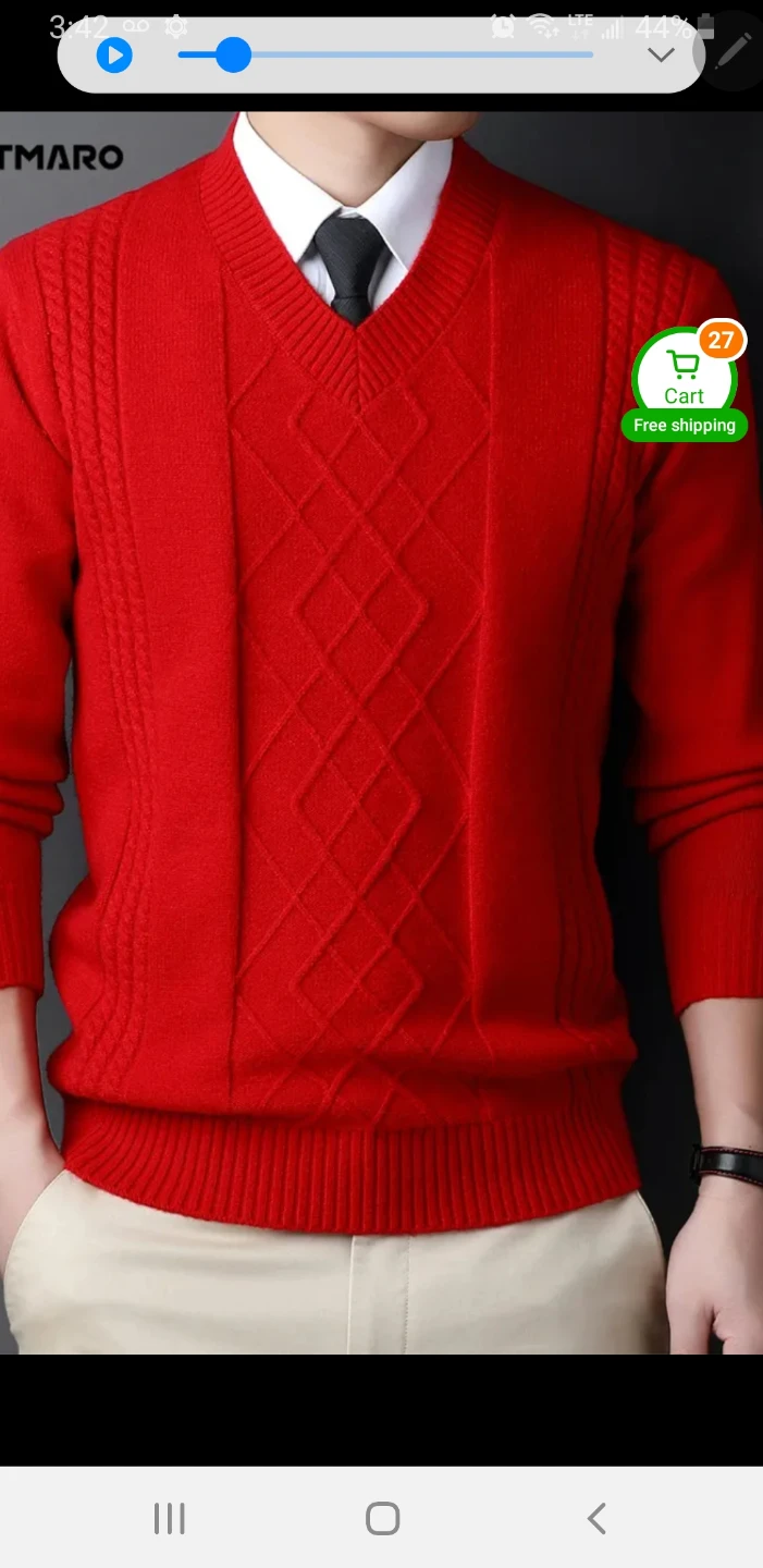 Hand knit made to measure men's sweater - photo 2
