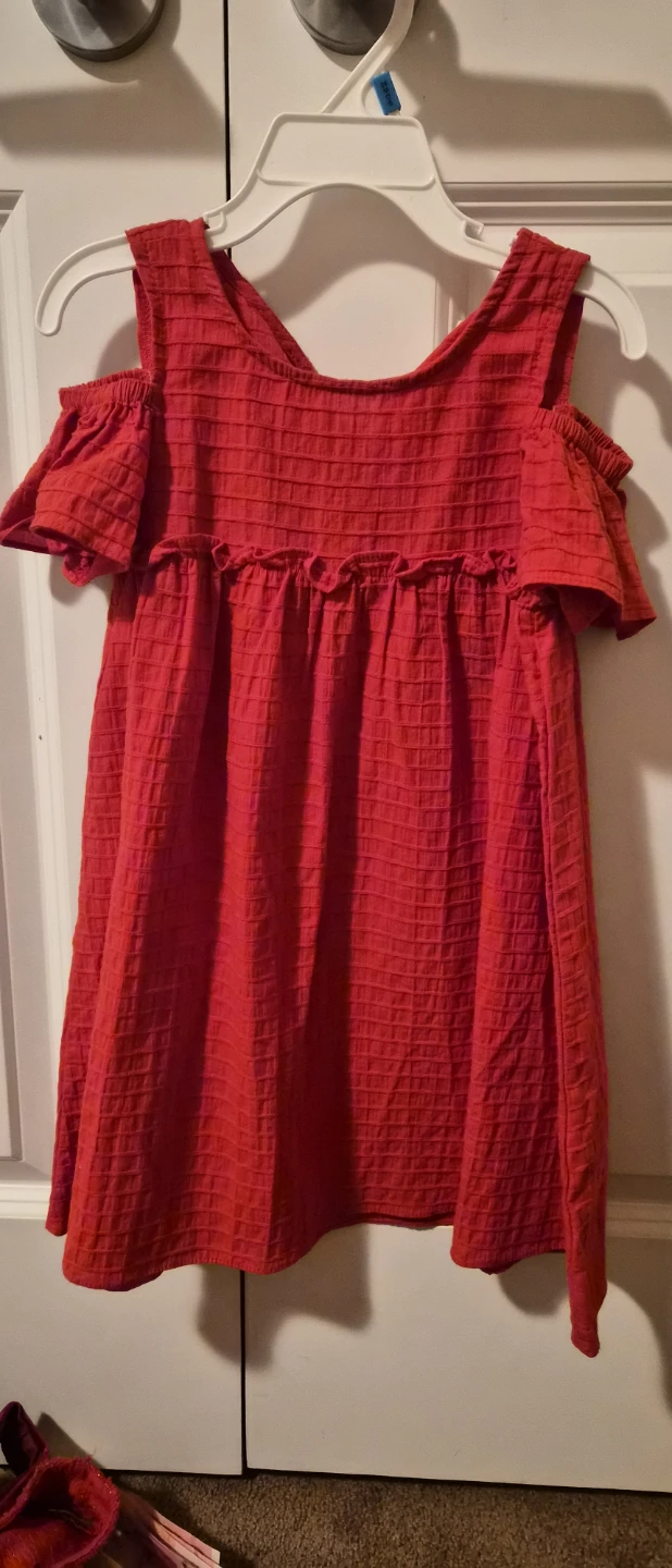 Girls Dresses - Red, Purple, and Heart Print
