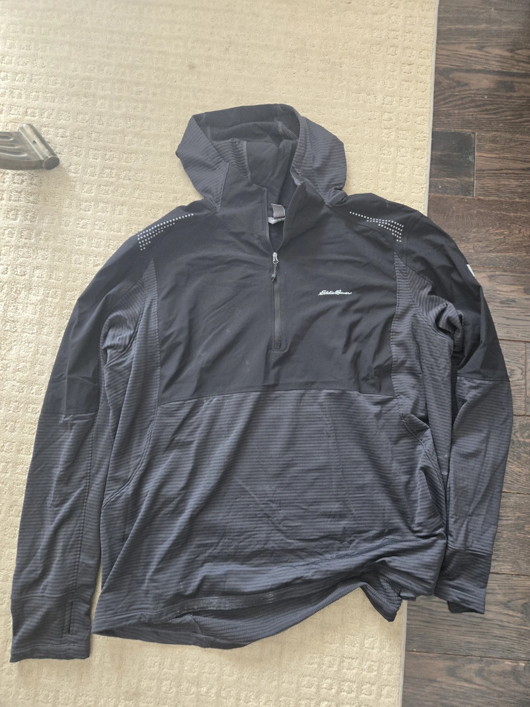 Eddie Bauer Black 1/4 Zip Hoodie