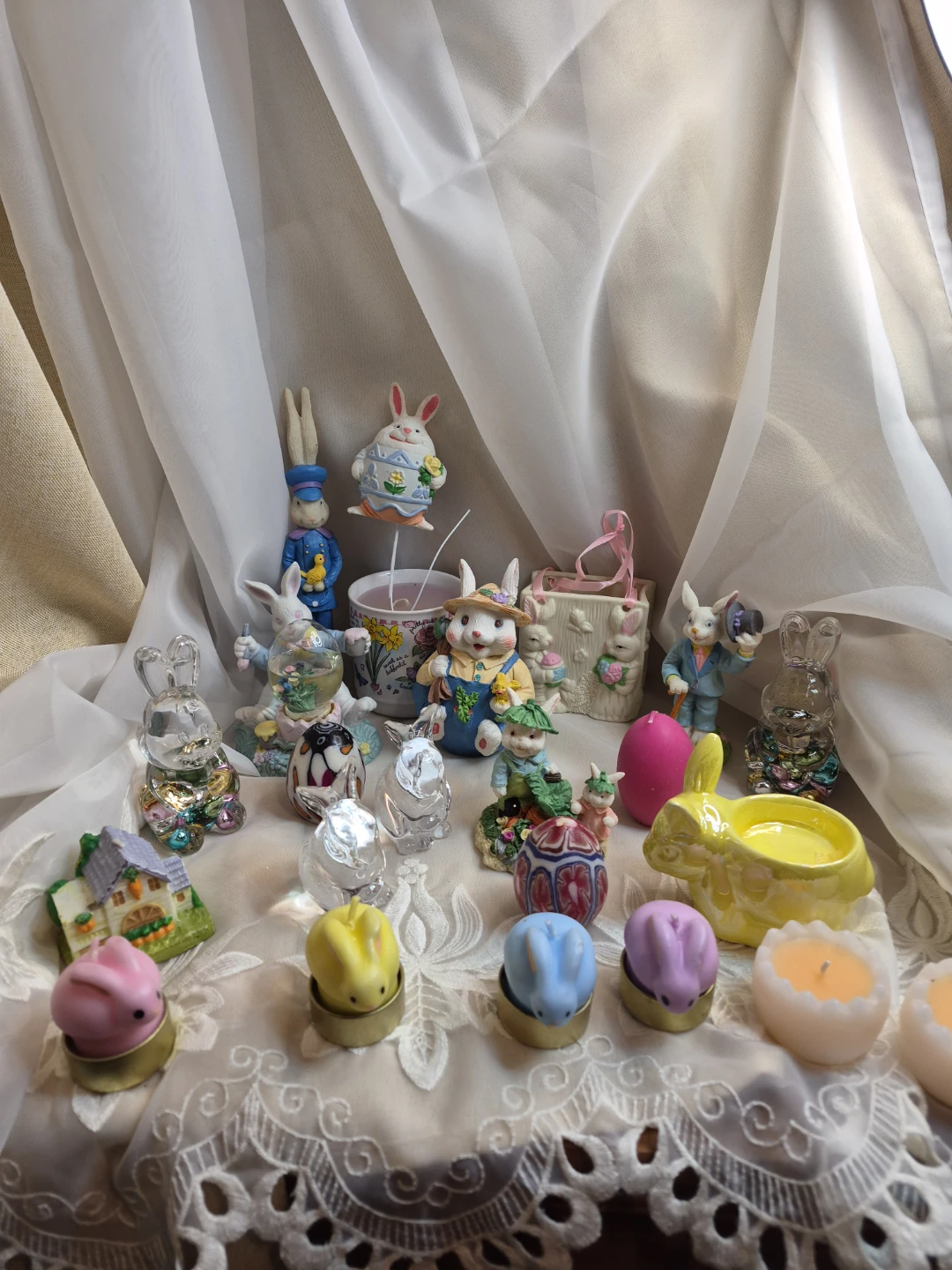 Mix Misc Lot of 23 Easter Figurines Decor Etc.