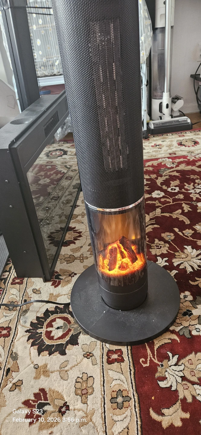 Tower Heater with Flame Effect