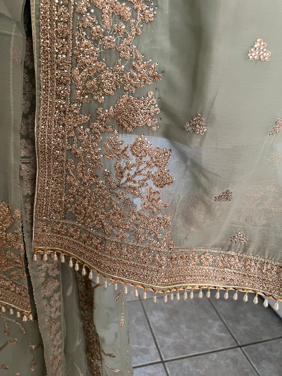 Beautiful mint green 4 pcs suit - photo 5