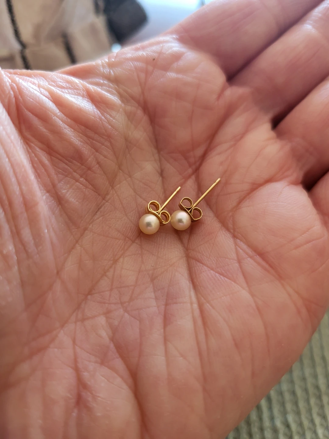 14K Gold Pearl Stud Earrings - photo 3