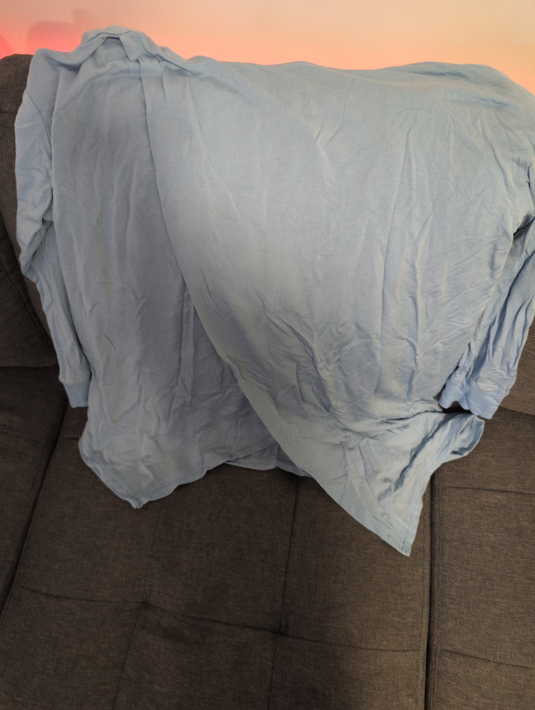 Light Blue V-Neck Long Sleeve Top - photo 2