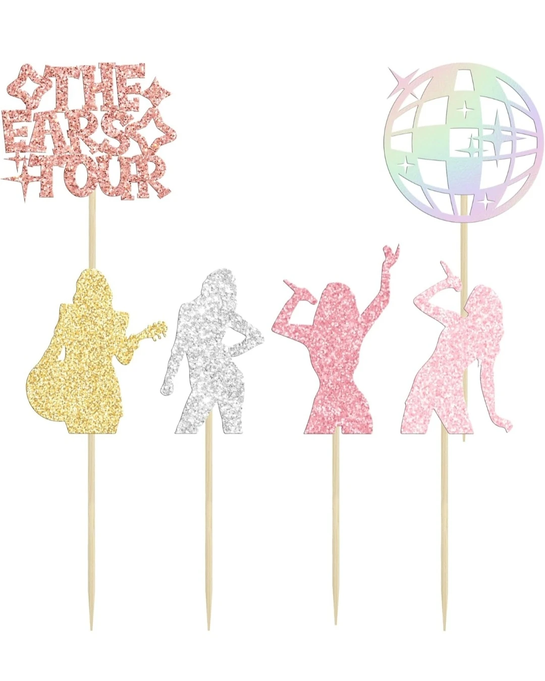 24 PCS Era-Inspired Taylor Birthday Cupcake Toppers...New