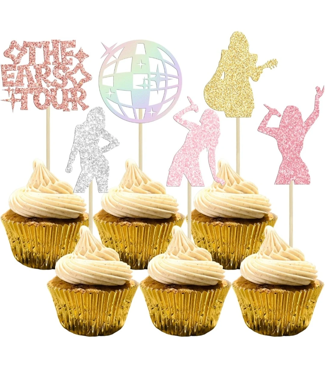 24 PCS Era-Inspired Taylor Birthday Cupcake Toppers...New - photo 4