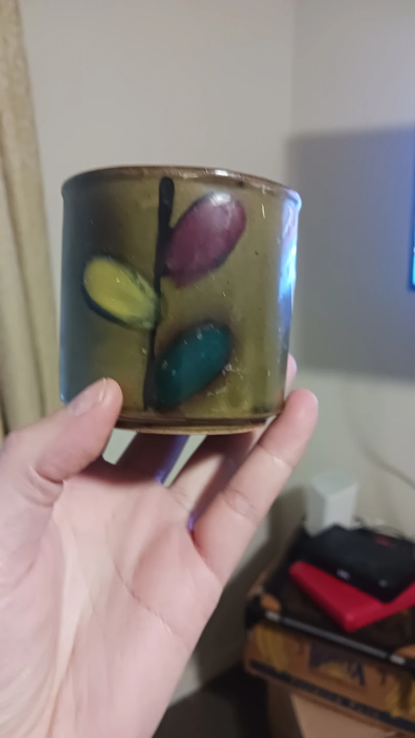 Ceramic Cups with Leaf Design - photo 2