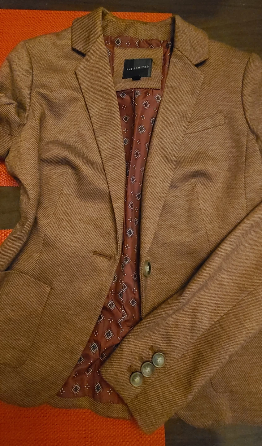 The Limited Brown Tweed Blazer