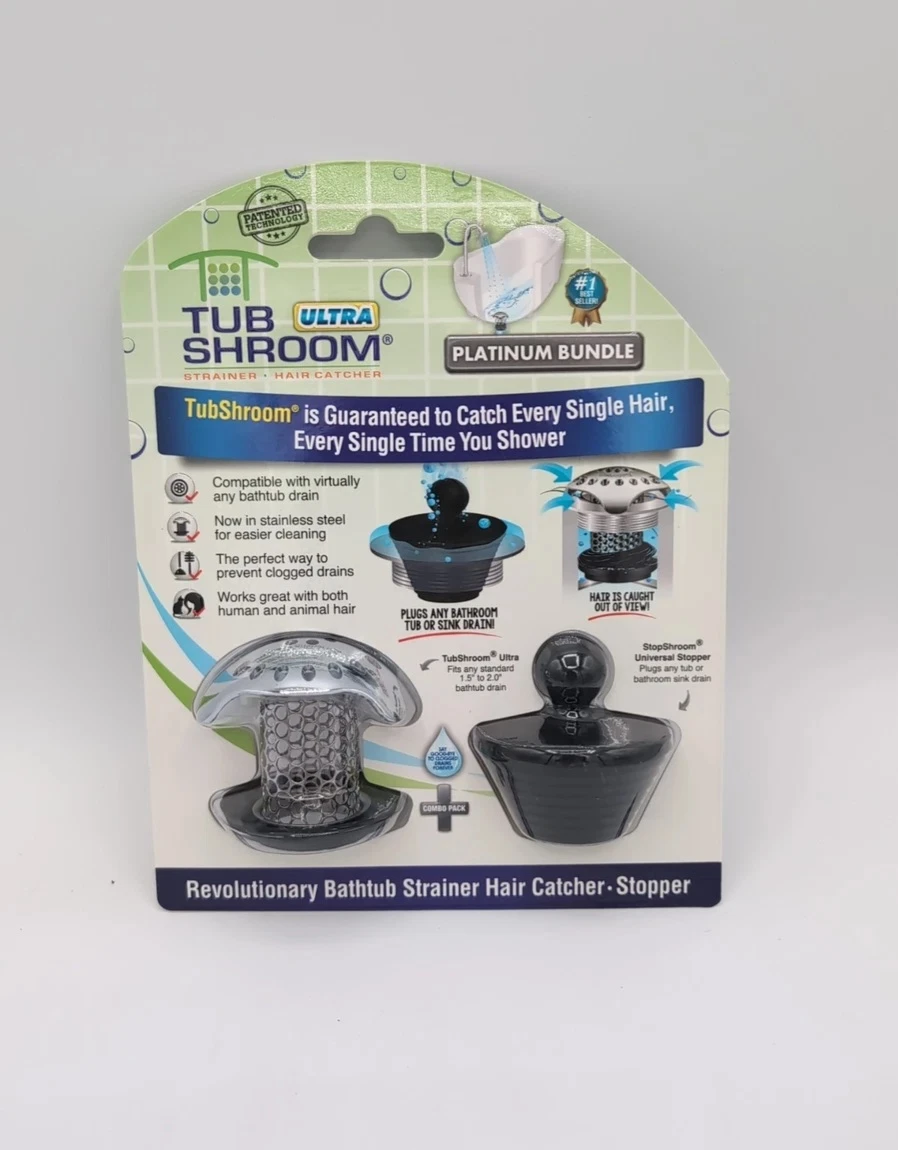 Tub Ultra Shroom Platinum Bundle Hair Catcher Stopper