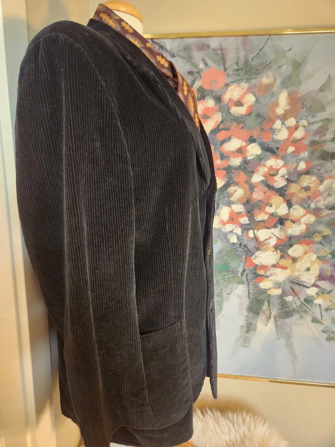 BIG & TALL Men's BLACK Corduroy Blazer - photo 2