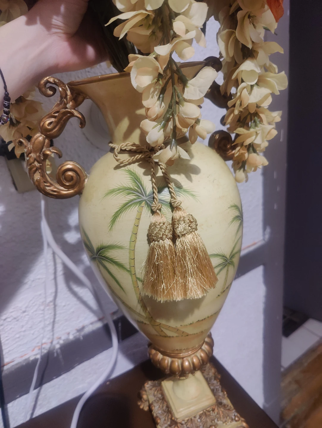 Decorative Vase with Faux Flowers