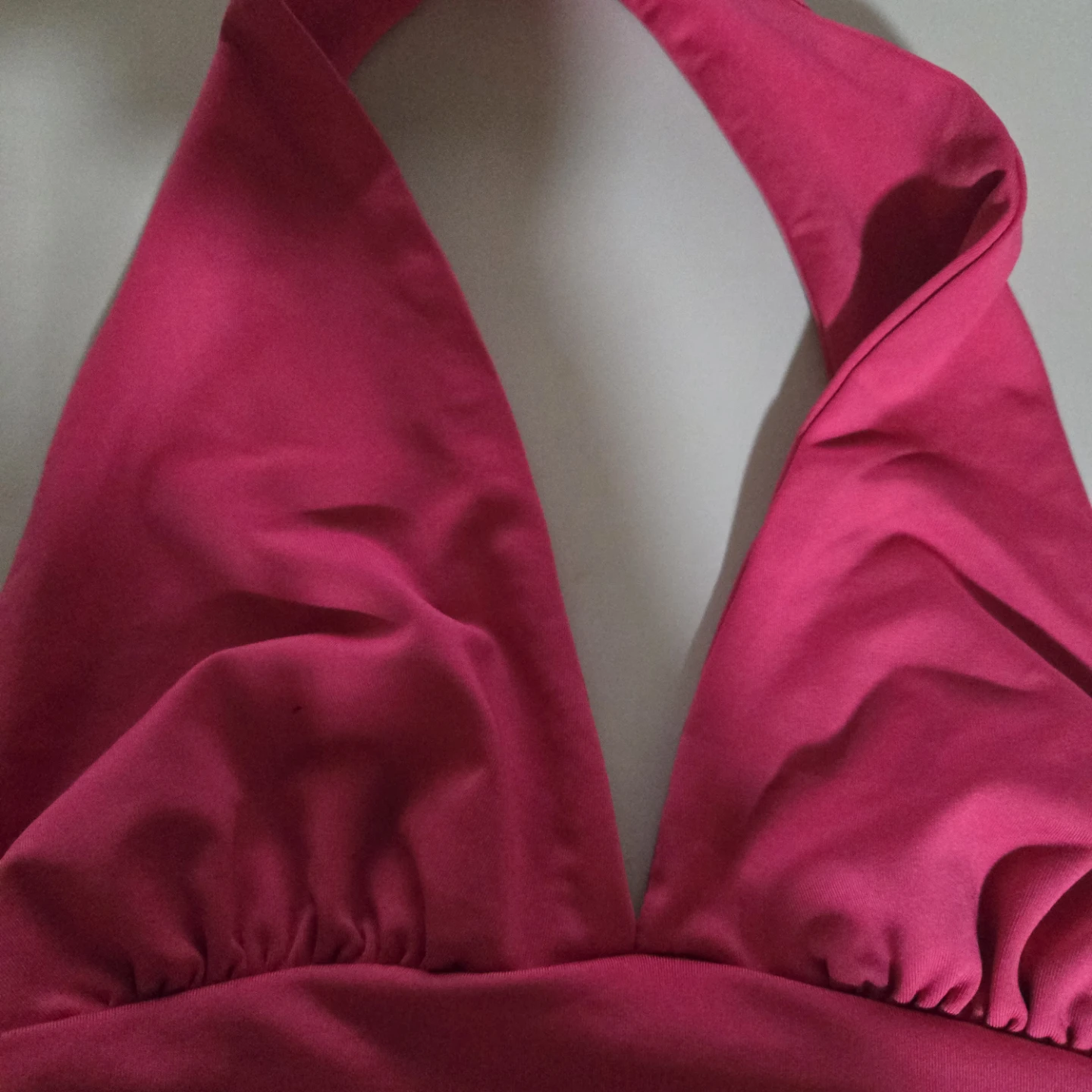 SHEIN Hot Pink Halter Neck Bikini Top - photo 4
